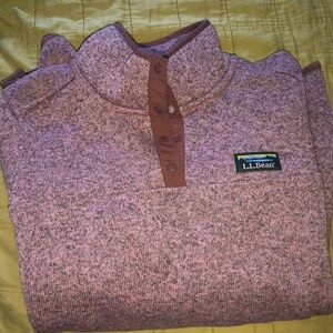 LL Bean Women’s large Sweater Fleece Quarter Pullover